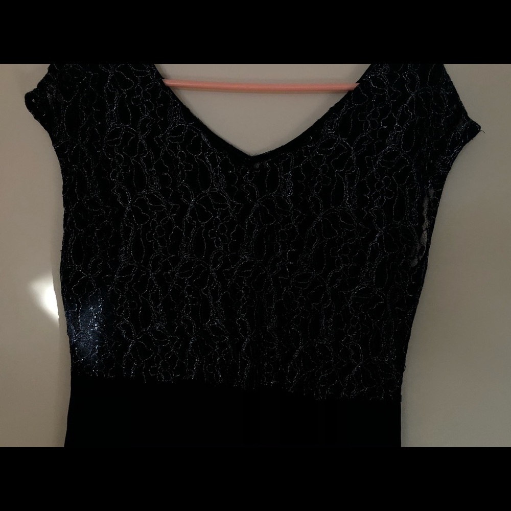 Black formal evening dress